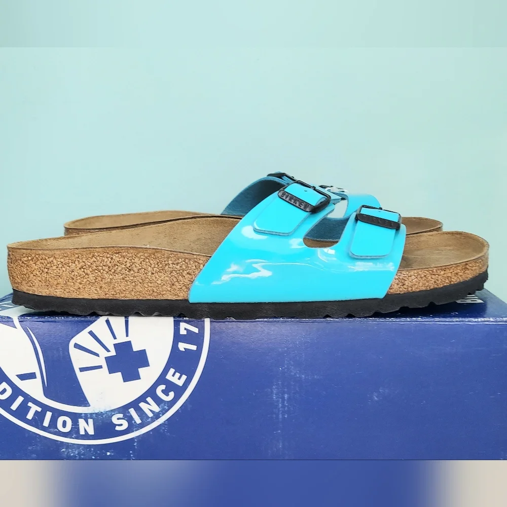 Birkenstock Ibiza Scuba Blue Men's Size 10N Slide Sandals NWT Preppy Vacation